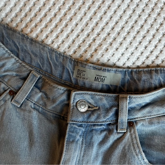 Topshop Ripped Mom Shorts (Size 10) - Picture 3 of 6